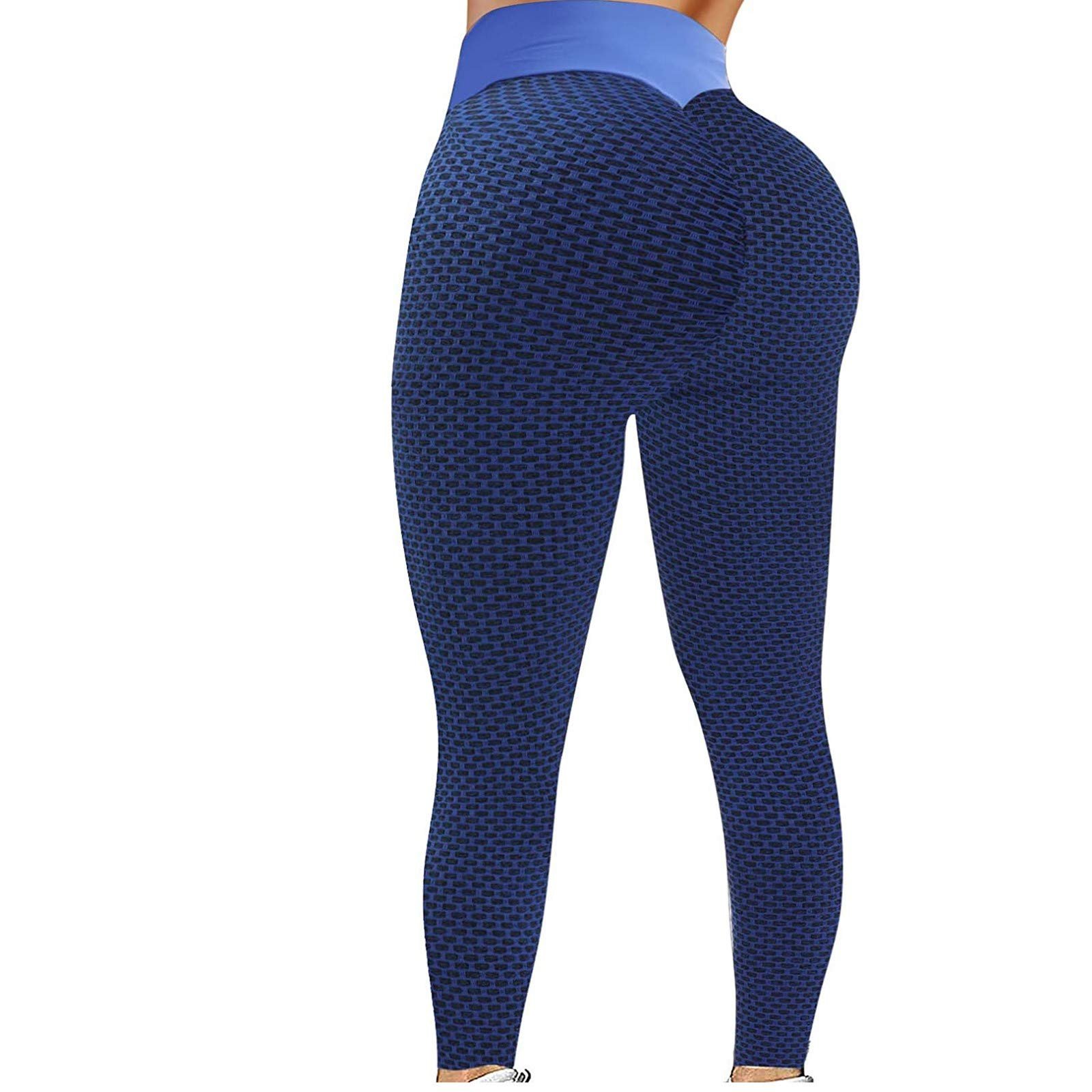 Легінси YEBIRAL Спортивні Honeycomb Scrunch Butt Bubble Push Up Anti Cellulite з високою талією Для фітнесу, йоги, фото №1