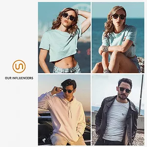 Солнцезащитные очки Круглые Полу-Оправленные Поляризованные SUNGAIT SGT016 synthetic.ua - Фото 1