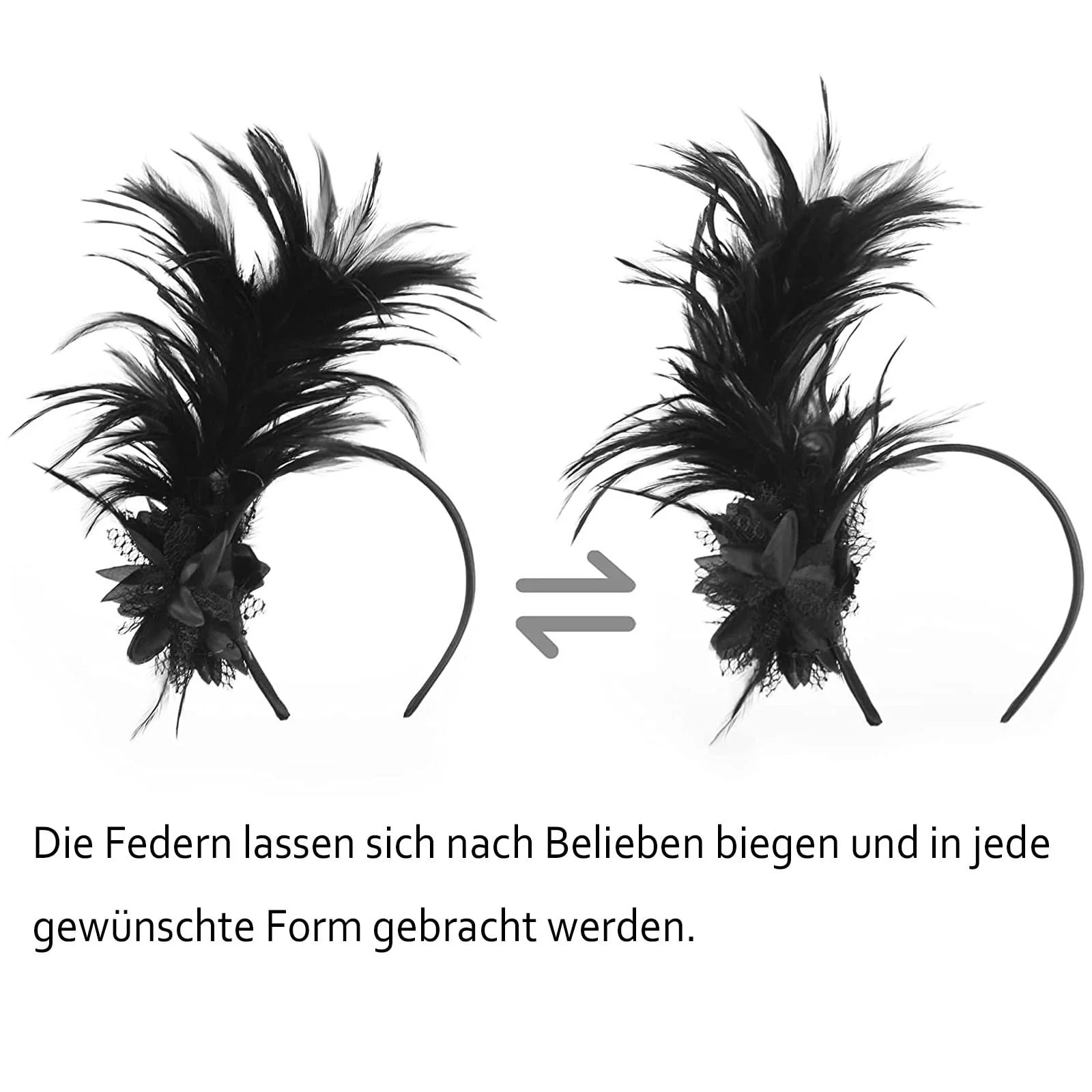 Вінтажний обруч для волосся з пір'ям чорний, фото №7 Вінтажний обруч для волосся з пір'ям чорний, фото №7