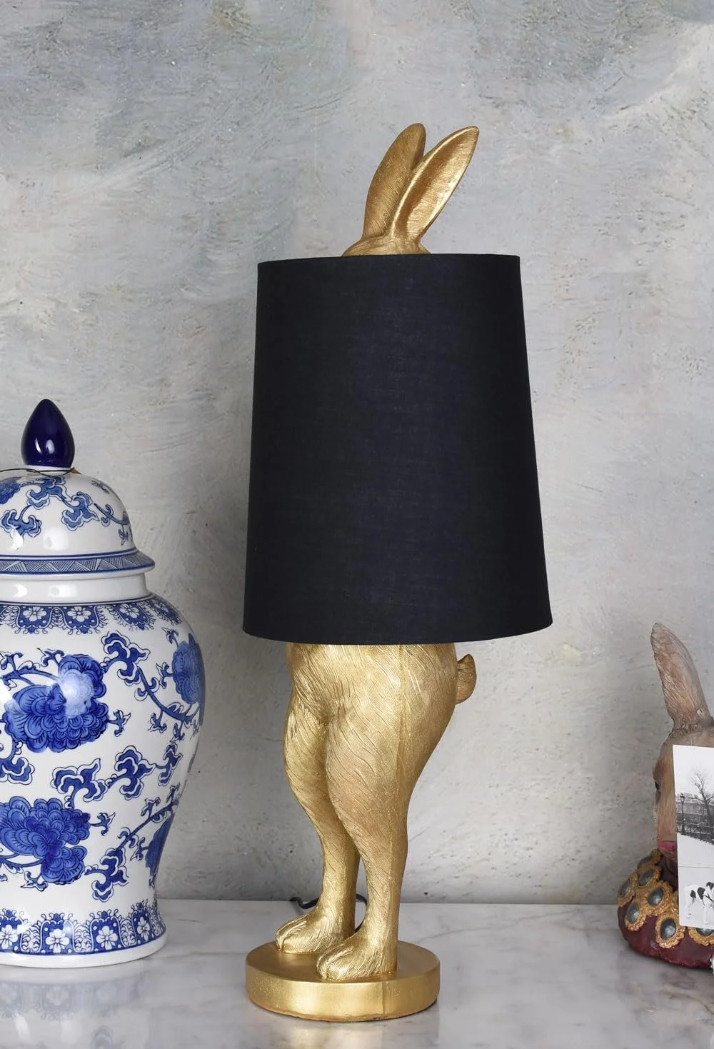 Настольная лампа Palazzo Exclusive cw275 Кролик золотистая 70 см, фото №5