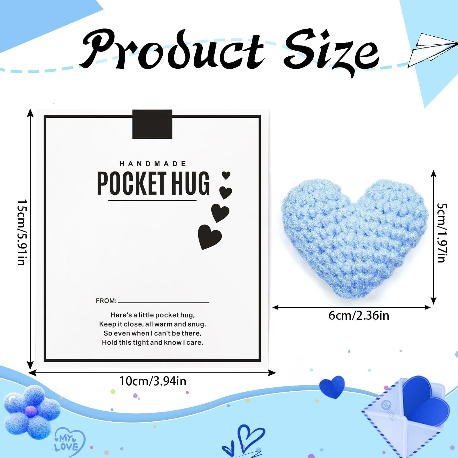 Сердце в кармане, Мини-сердце из вязаной шерсти с карточкой позитивной энергии, фото №7 Сердце в кармане, Мини-сердце из вязаной шерсти с карточкой позитивной энергии, фото №7