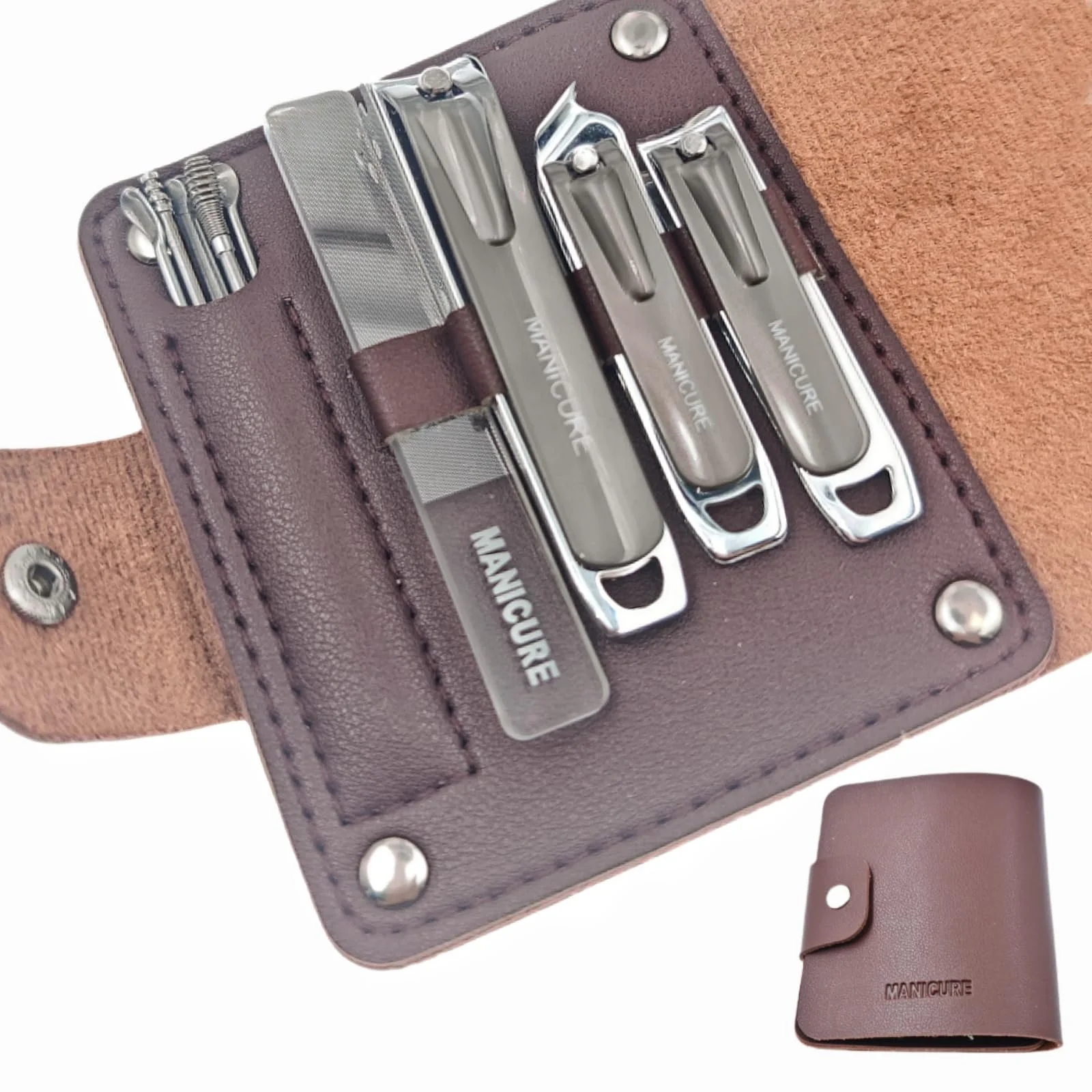 Набор для маникюра и педикюра ZHIYE 10 предметов, (серый металлик), фото №1 Набор для маникюра и педикюра ZHIYE 10 предметов, (серый металлик), фото №1