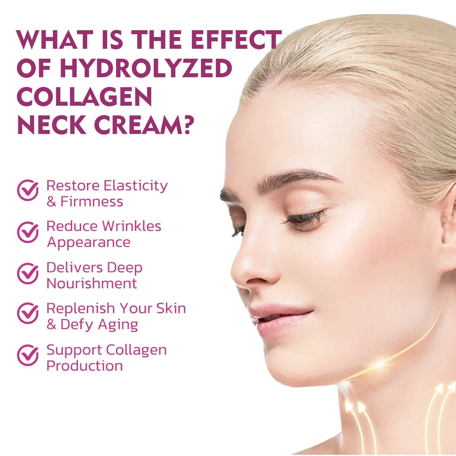 Крем для шиї та обличчя Hydrolyzed Collagen зміцнювальний та підтягувальний з Aloe Vera 3 шт., фото №3 Крем для шиї та обличчя Hydrolyzed Collagen зміцнювальний та підтягувальний з Aloe Vera 3 шт., фото №3