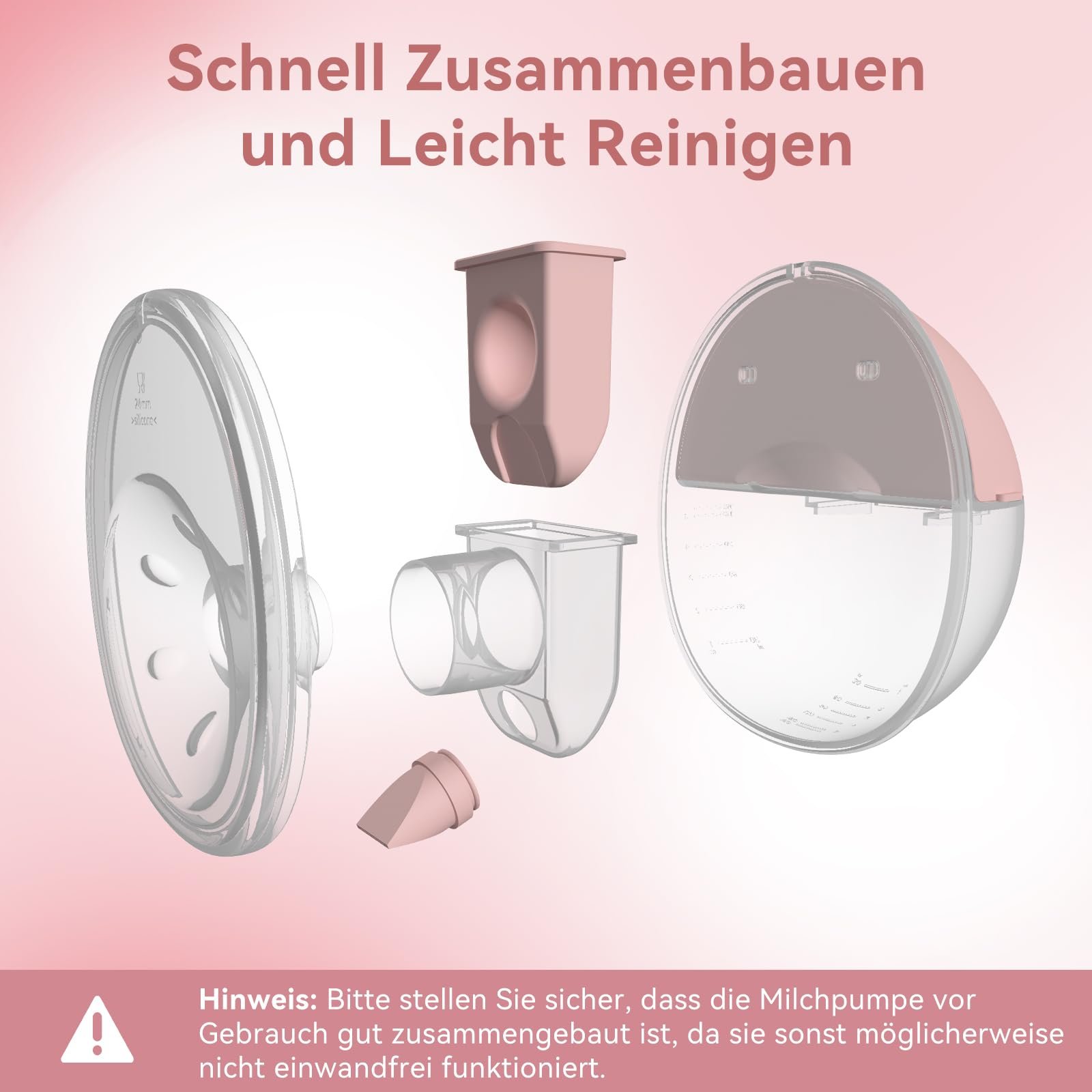 Молокоотсос электрический MUTOUHE Портативный Handsfree 4 режима и 12 уровней Low Noise Level с фланцем 19/21/24 мм, фото №4 Молокоотсос электрический MUTOUHE Портативный Handsfree 4 режима и 12 уровней Low Noise Level с фланцем 19/21/24 мм, фото №4