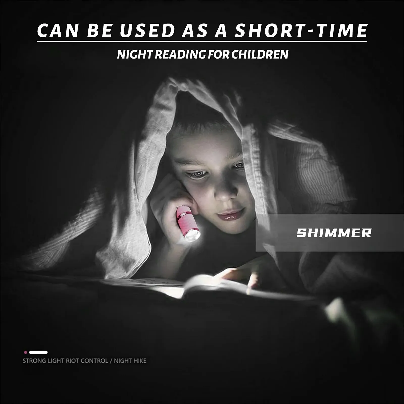 Ліхтарик 9-LED Міні Outdoor Рожевий з гумовим покриттям, фото №6