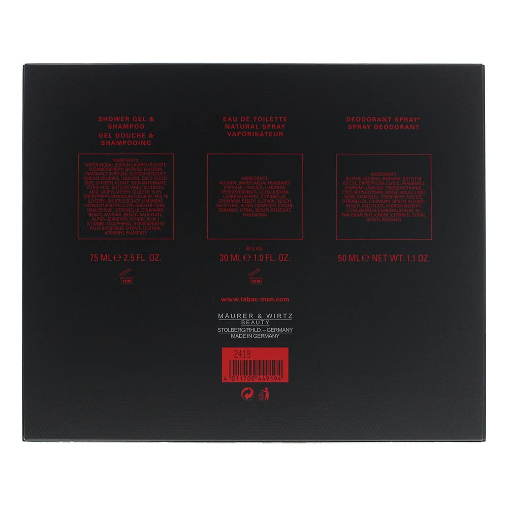 Парфюм Tabac Man Набор для мужчин Туалетная вода 30 мл + Гель для душа и шампунь 75 мл + Дезодорант-спрей 50 мл, фото №2