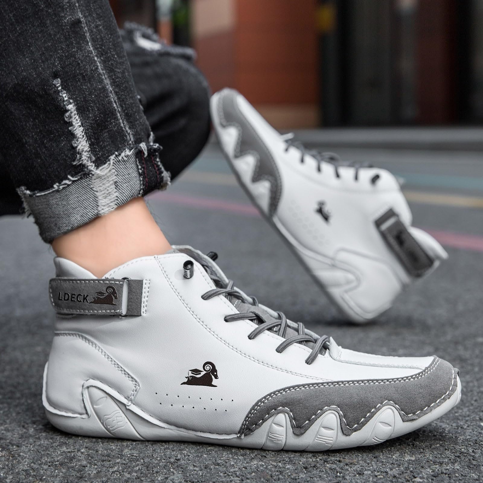 Черевики Barefoot Шкіряні Високі Alpaca Cowboy Boots Італійські Водонепроникні, фото №5