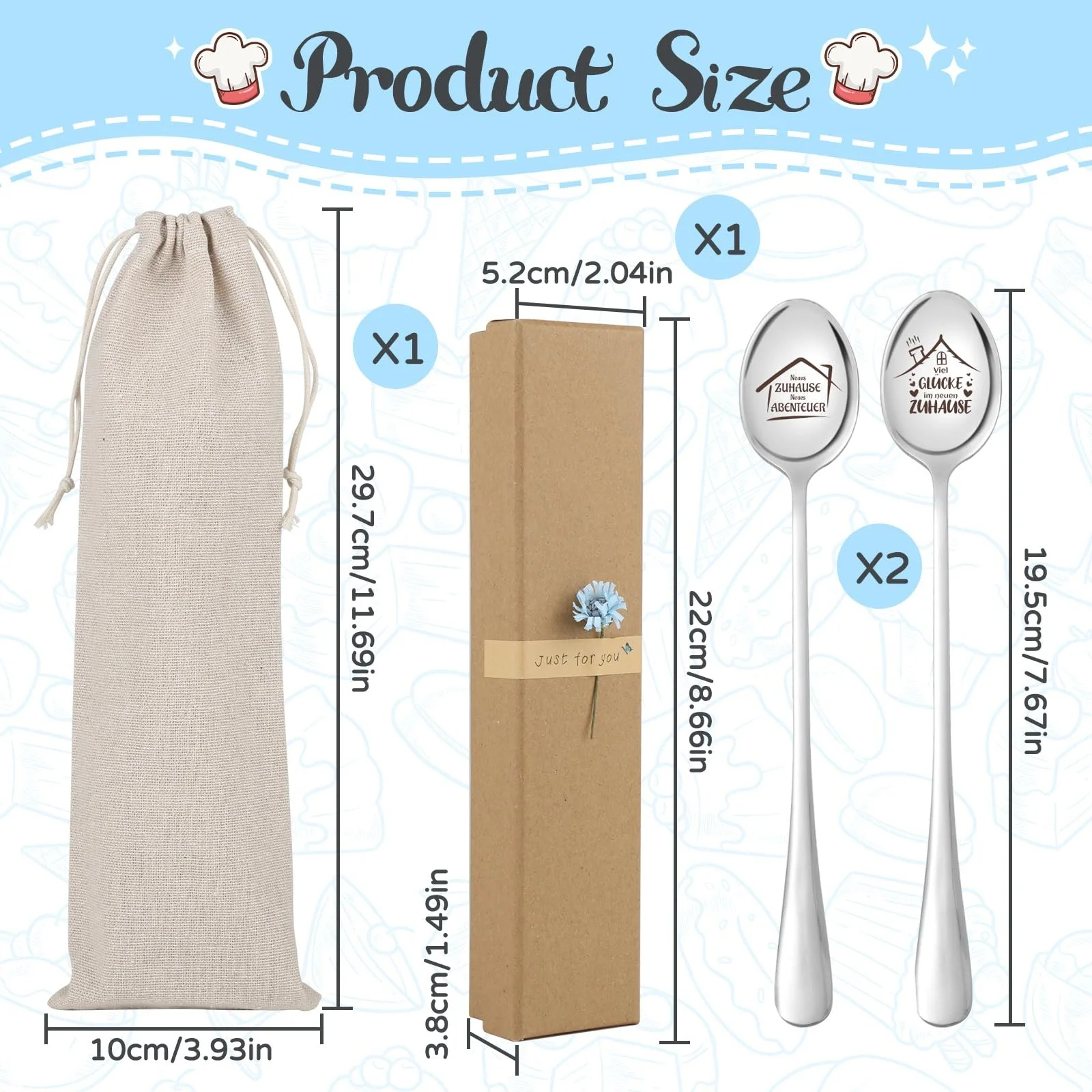 Ложка кофейная Housewarming Gift 195 см, нержавеющая сталь, фото №2