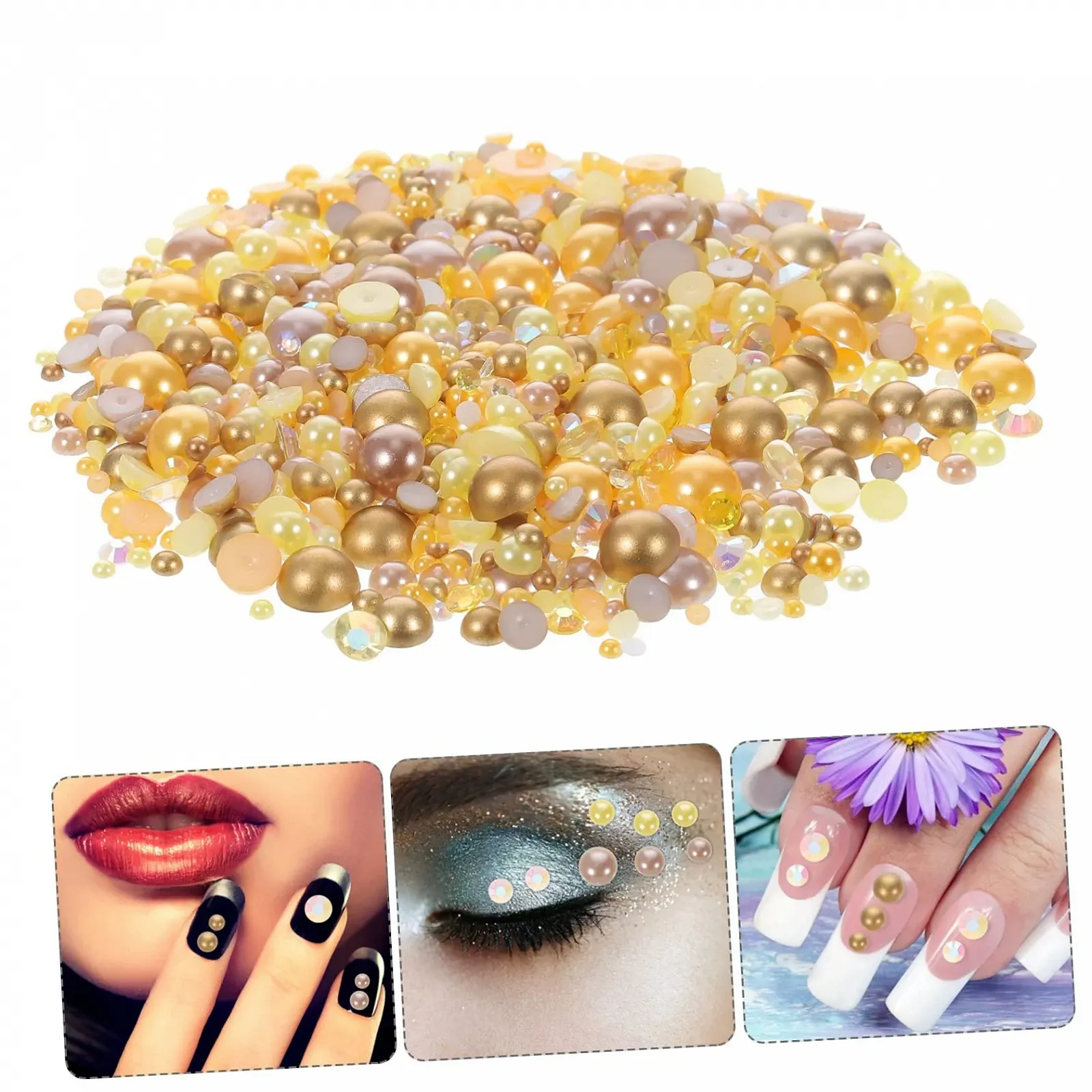 Полужемчужина 1tasche, декоративная, для маникюра, многофункциональная, для DIY рукоделия, фото №3