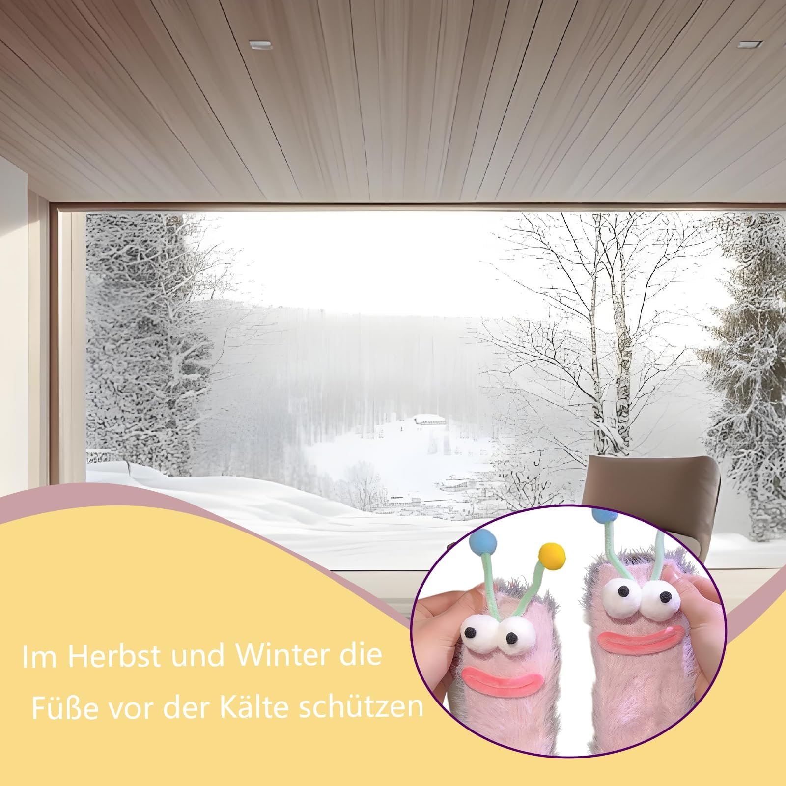 2 пары пушистых носков, уютные носки, женские носки для сна, женские носки для дома, смешные для дома, для зимы, для сна, для путешествий (размер 36-44), фото №4