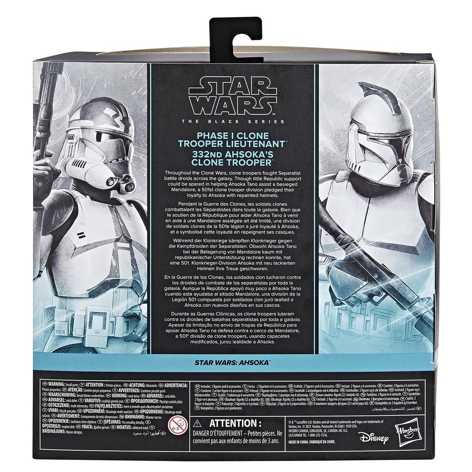Фігурки Star Wars The Black Series Clone Trooper Lieutenant Phase I & 332nd Ahsoka's Clone Trooper, 15 см, фото №3
