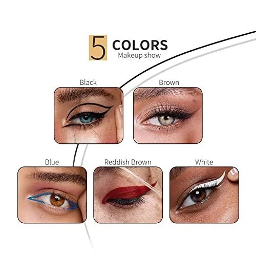 Рідка Підводка для Очей Водостійка Багатоколірна Стійка, фото №7