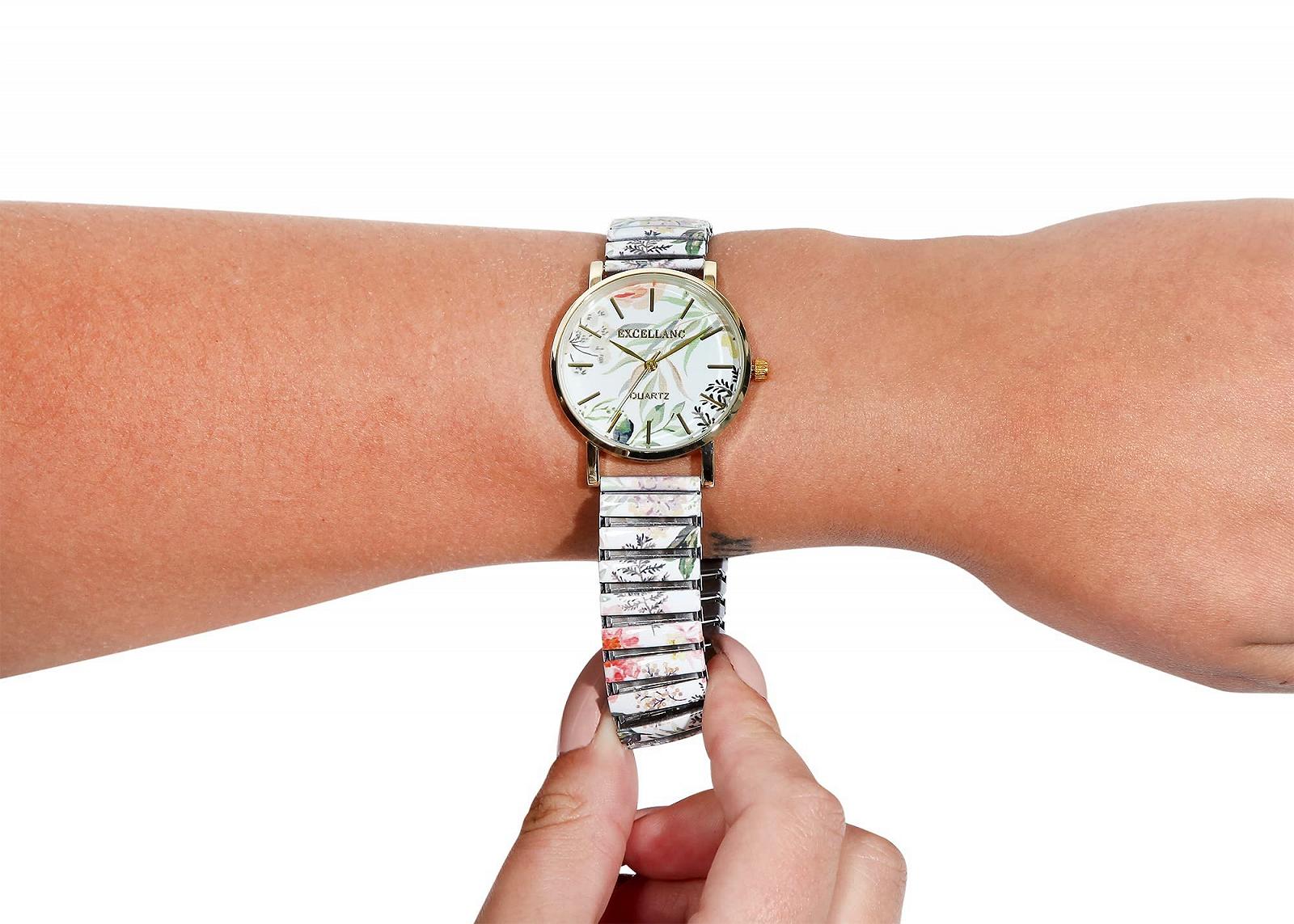Жіночий годинник Excellanc 1700060, нержавіюча сталь, діаметр 36 мм, кольоровий принт, аналоговий, кварцовий, фото №6