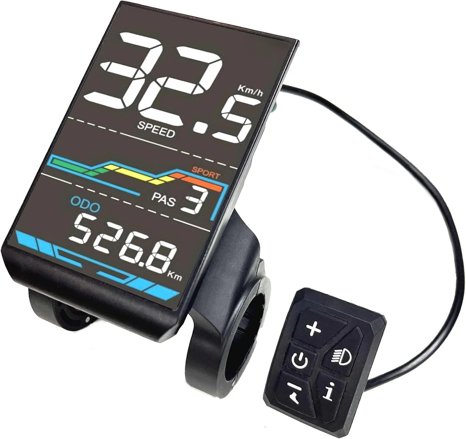 Дисплей для электровелосипеда HillMiles LCD MileCity 1/MilePort 1/MileTrail 1 Черный, фото №1