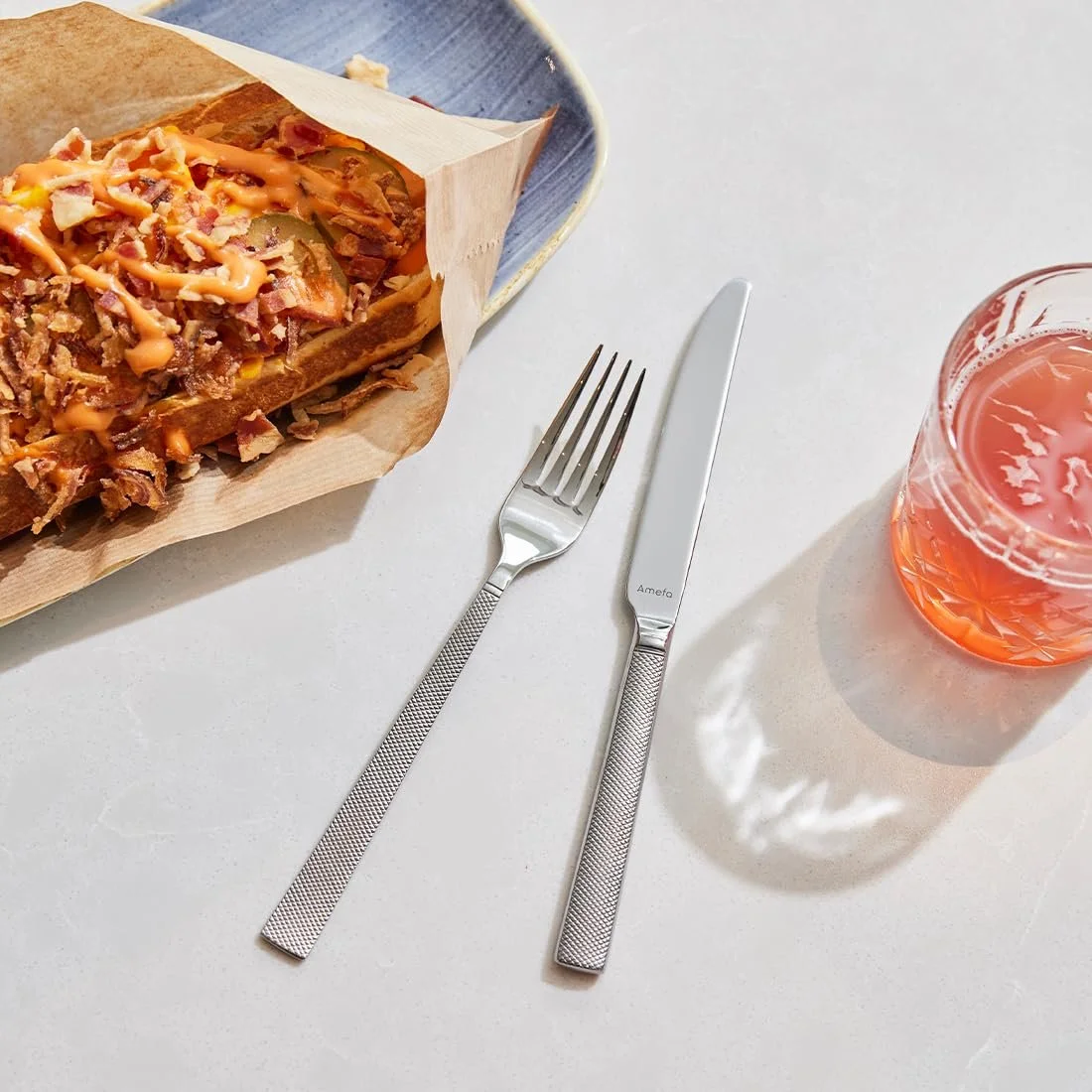 Набір столових приборів Amefa Jewel на 8 персон, 32 предмети, нержавіюча сталь 18/10, фото №6