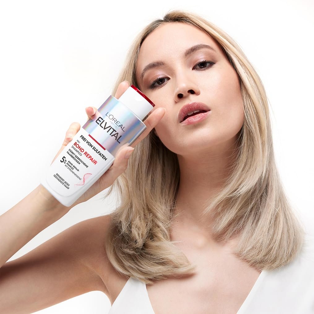 Шампунь L'Oréal Paris Elvital Bond Repair для деликатного очищения и восстановления волос 200 мл, фото №5 Шампунь L'Oréal Paris Elvital Bond Repair для деликатного очищения и восстановления волос 200 мл, фото №5