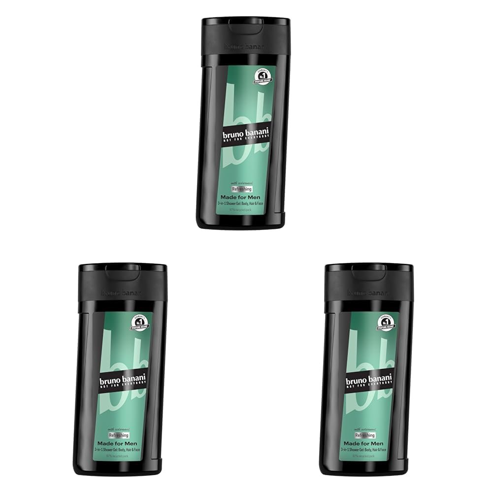 Гель для душа 3-в-1 bruno banani Made for Men 250 мл (3 шт. в упаковке), фото №1 Гель для душа 3-в-1 bruno banani Made for Men 250 мл (3 шт. в упаковке), фото №1