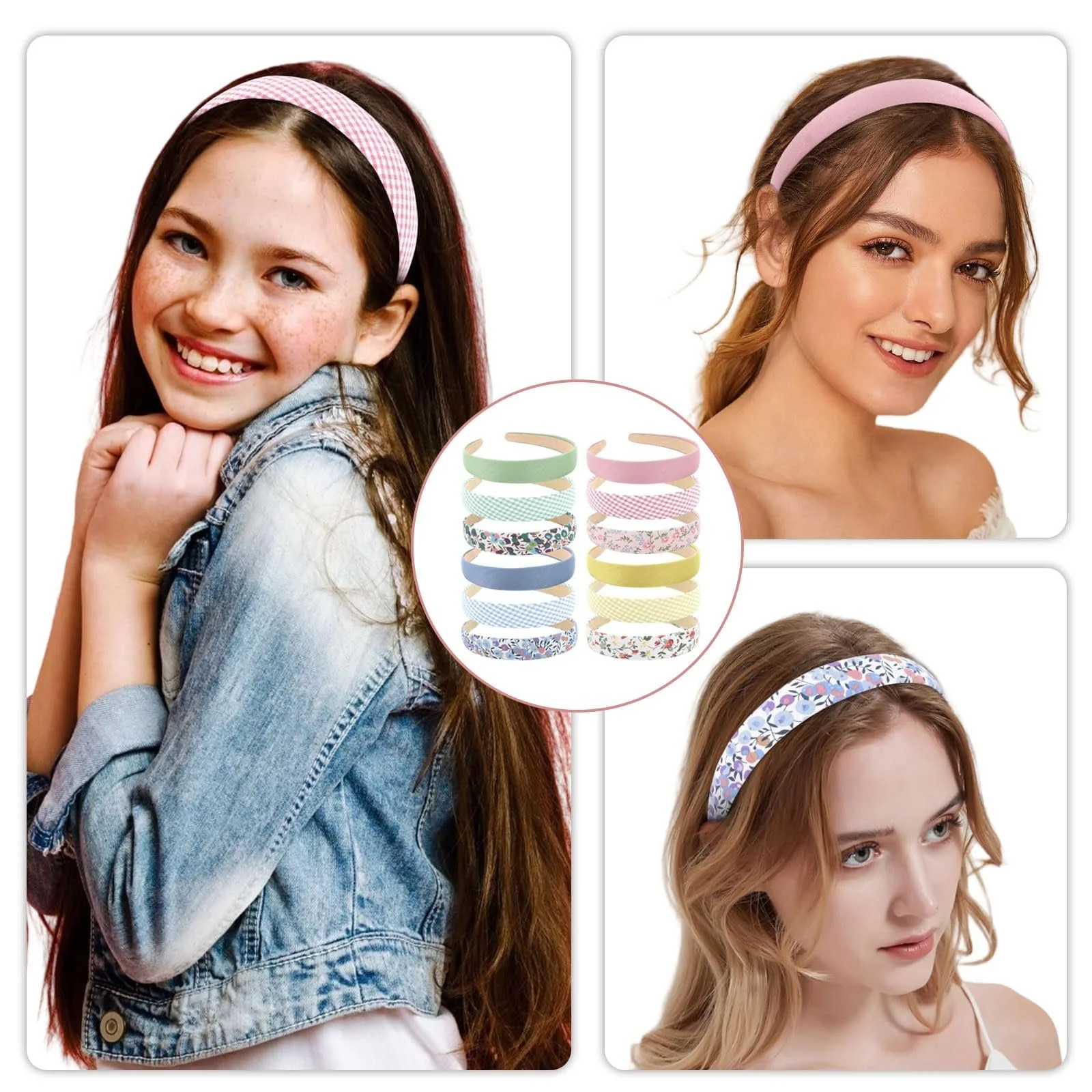 Обруч на голову для жінок та дівчат, 12 штук, фото №5