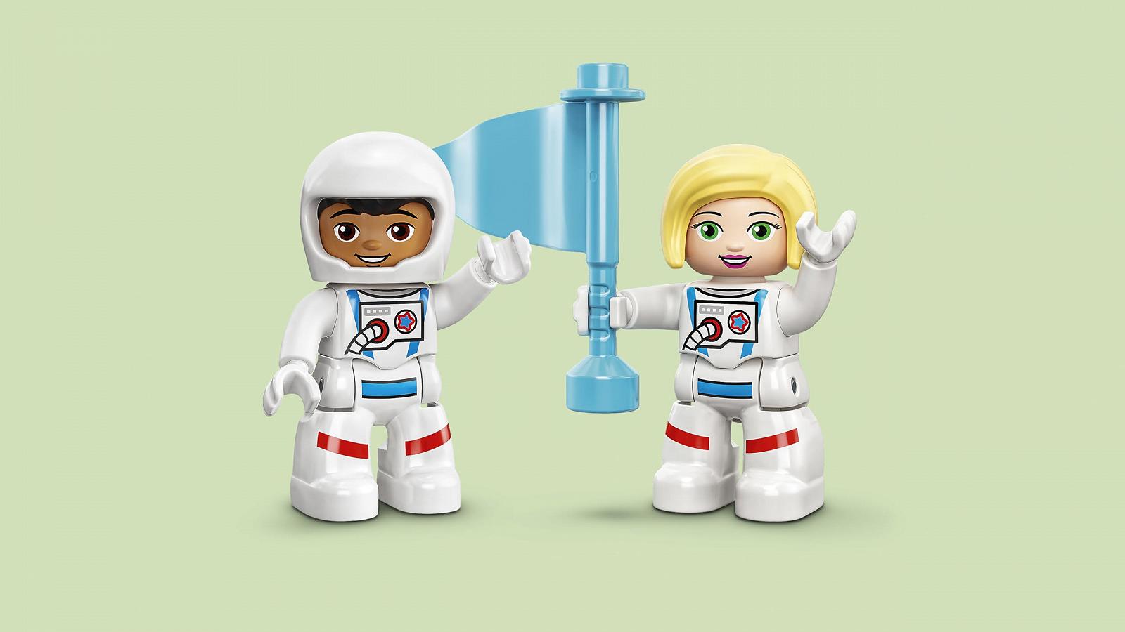 Конструктор LEGO DUPLO 10944 Космический Шаттл Космическая Миссия с камнями для малышей от 2 лет с фигурками астронавтов, фото №8