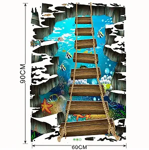 Наклейка 3D для підлоги та стін Ks6658 Drawbridge synthetic.ua - Фото 1