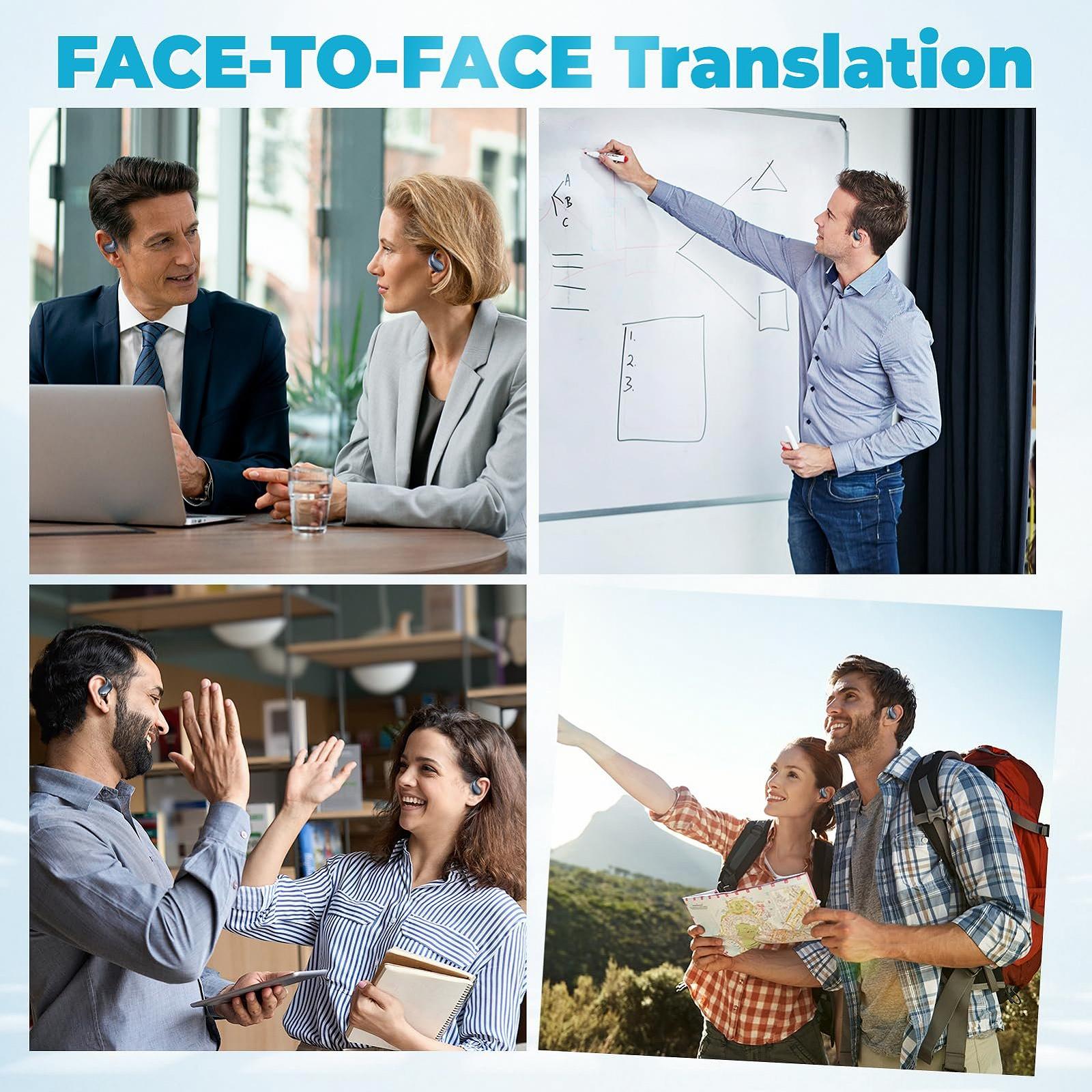 Навушники-перекладачі AI, 3-в-1 з підтримкою 135 мов через додаток, 4 режими перекладу, в реальному часі, фото №8