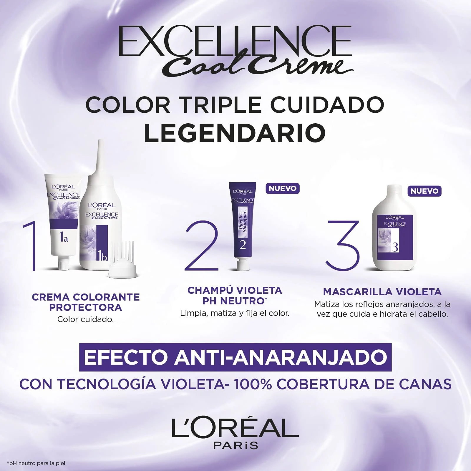 Фарба для волосся L'Oréal Paris Excellence Cool Cream Ink Стійка – Відтінок 5.11 Світло-каштановий інтенсивний попелястий, фото №5 Фарба для волосся L'Oréal Paris Excellence Cool Cream Ink Стійка – Відтінок 5.11 Світло-каштановий інтенсивний попелястий, фото №5