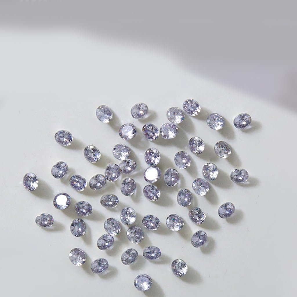 Стразы для ногтей Кристаллические круглые 50 штук, фото №4