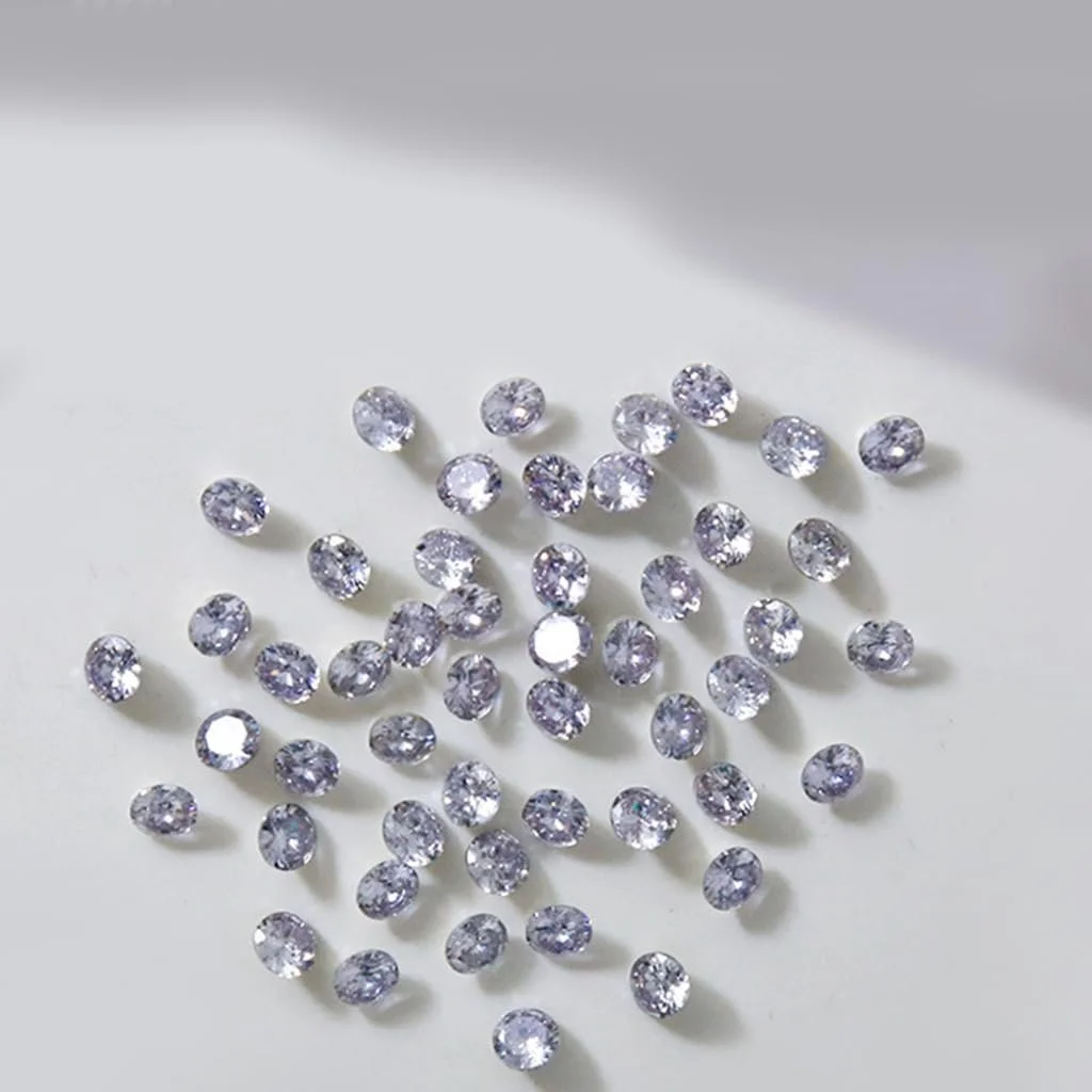 Стразы для ногтей круглые хрустальные прозрачные 50 штук, фото №4