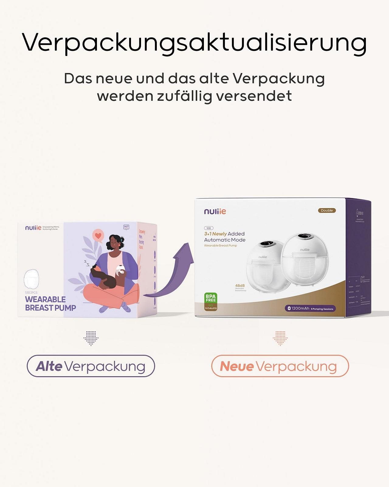 Молокоотсос Nuliie Электрический Портативный S32 Белый (2 шт), фото №2 Молокоотсос Nuliie Электрический Портативный S32 Белый (2 шт), фото №2