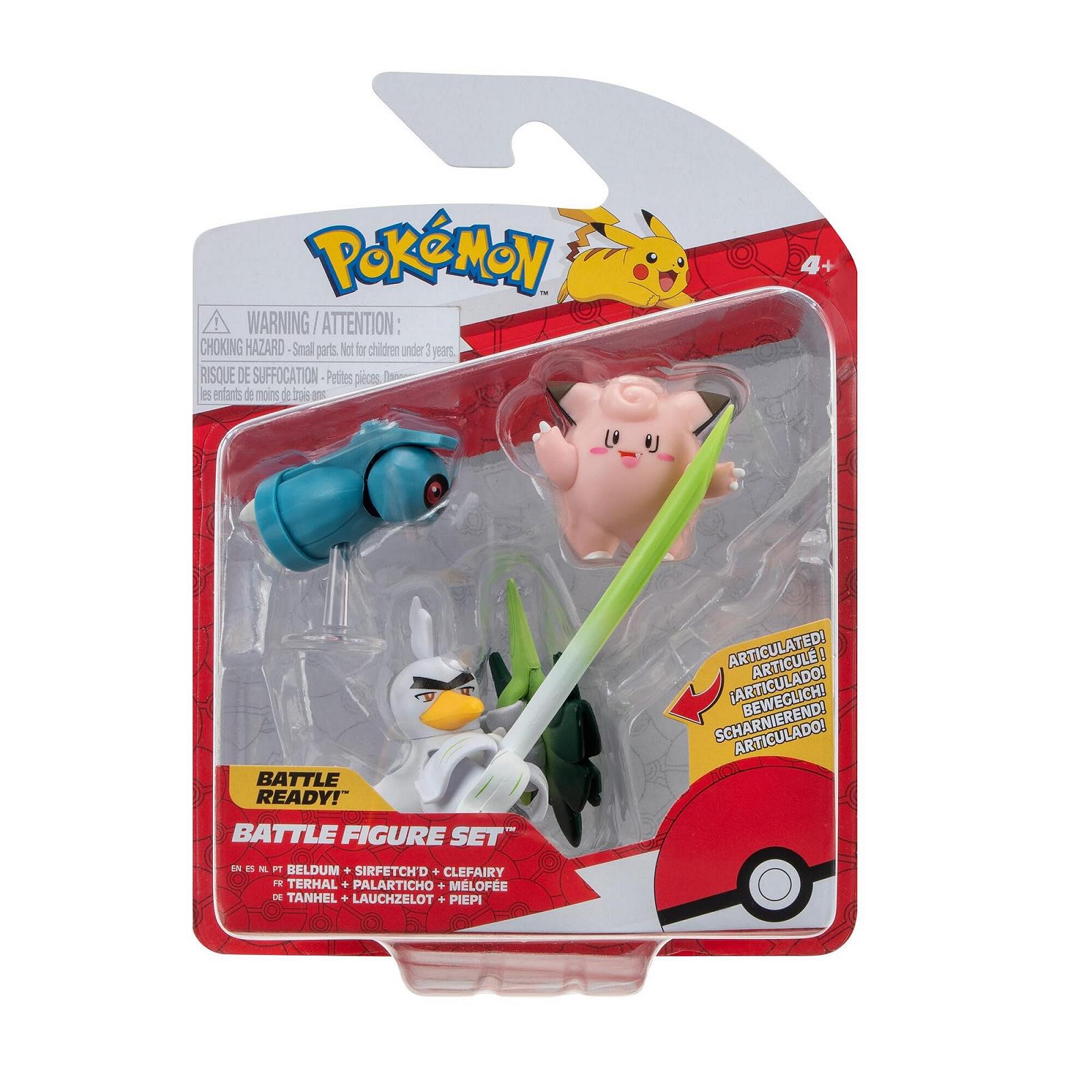 Набір фігурок для битв Pokémon Piepi, Tanhel, Leek Zelot, 5 см, 7,5 см, фото №1