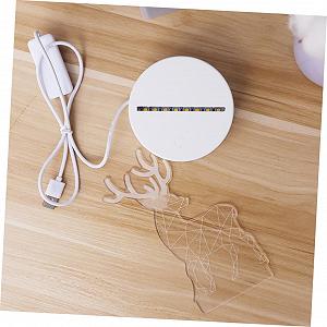 Настільна лампа Housoutil 3D Акрил "Олень" synthetic.ua - Фото 1