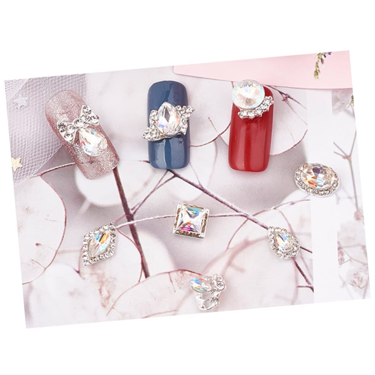 Блискучі кристали Healeved, стрази для дизайну манікюру, для натуральних та штучних нігтів, фото №9