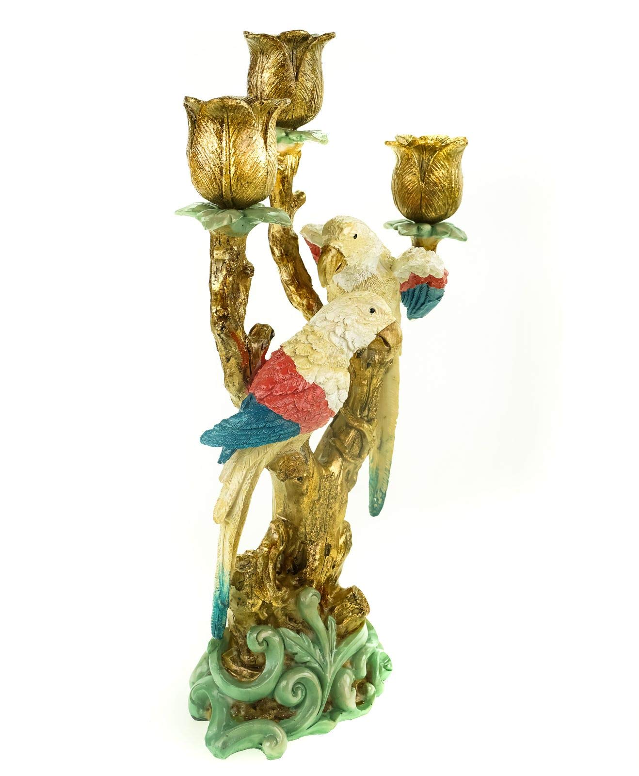 Підсвічник J.Kersten B.V. Baroque Style 3 Arm Parrot 38 см, фото №3