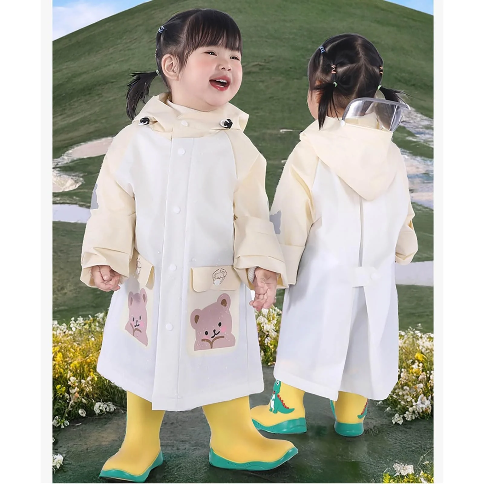 Дитячий дощовий пончо Багаторазовий, фото №1