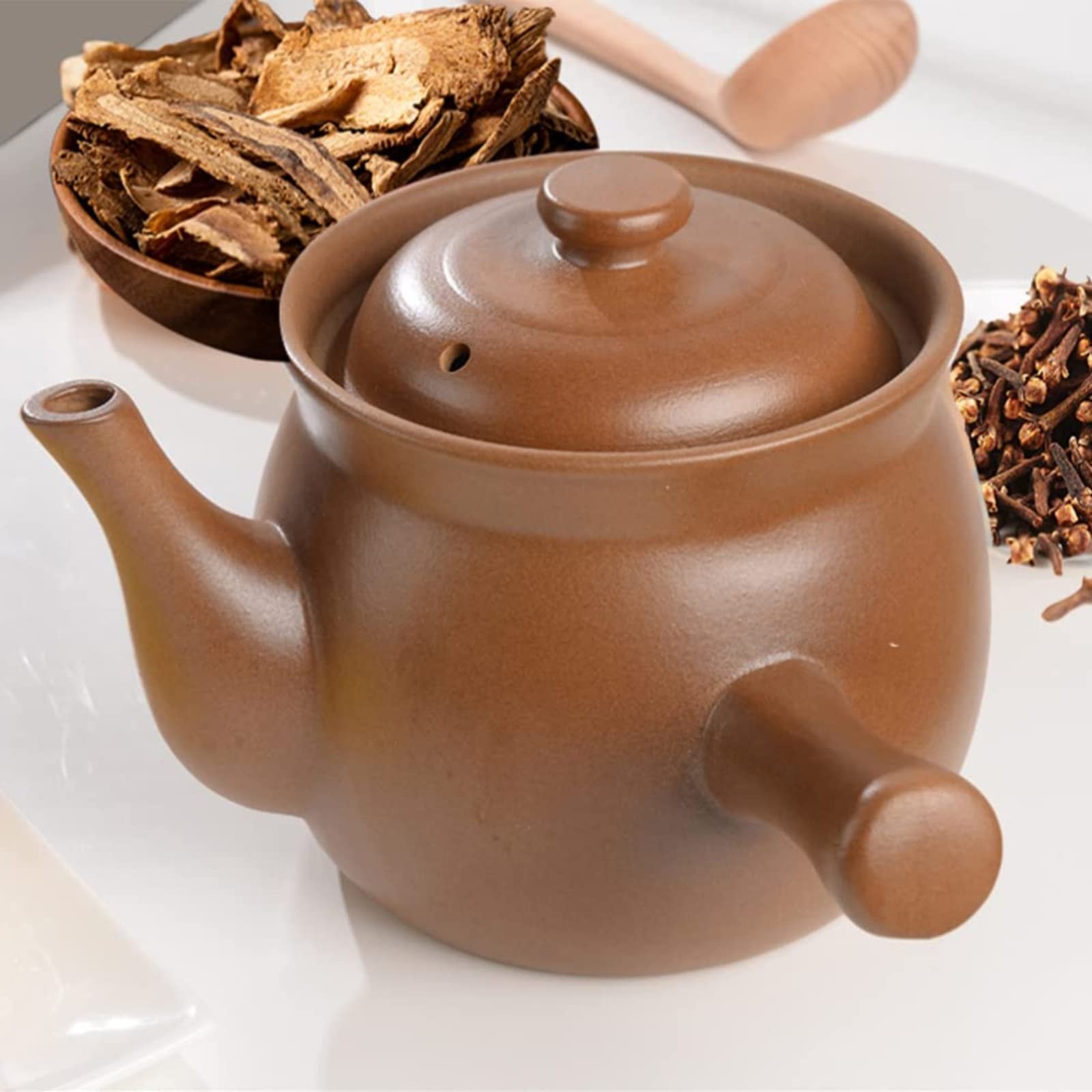 Глиняная кастрюля китайская керамическая 2.7 л коричневая, фото №3 Глиняная кастрюля китайская керамическая 2.7 л коричневая, фото №3