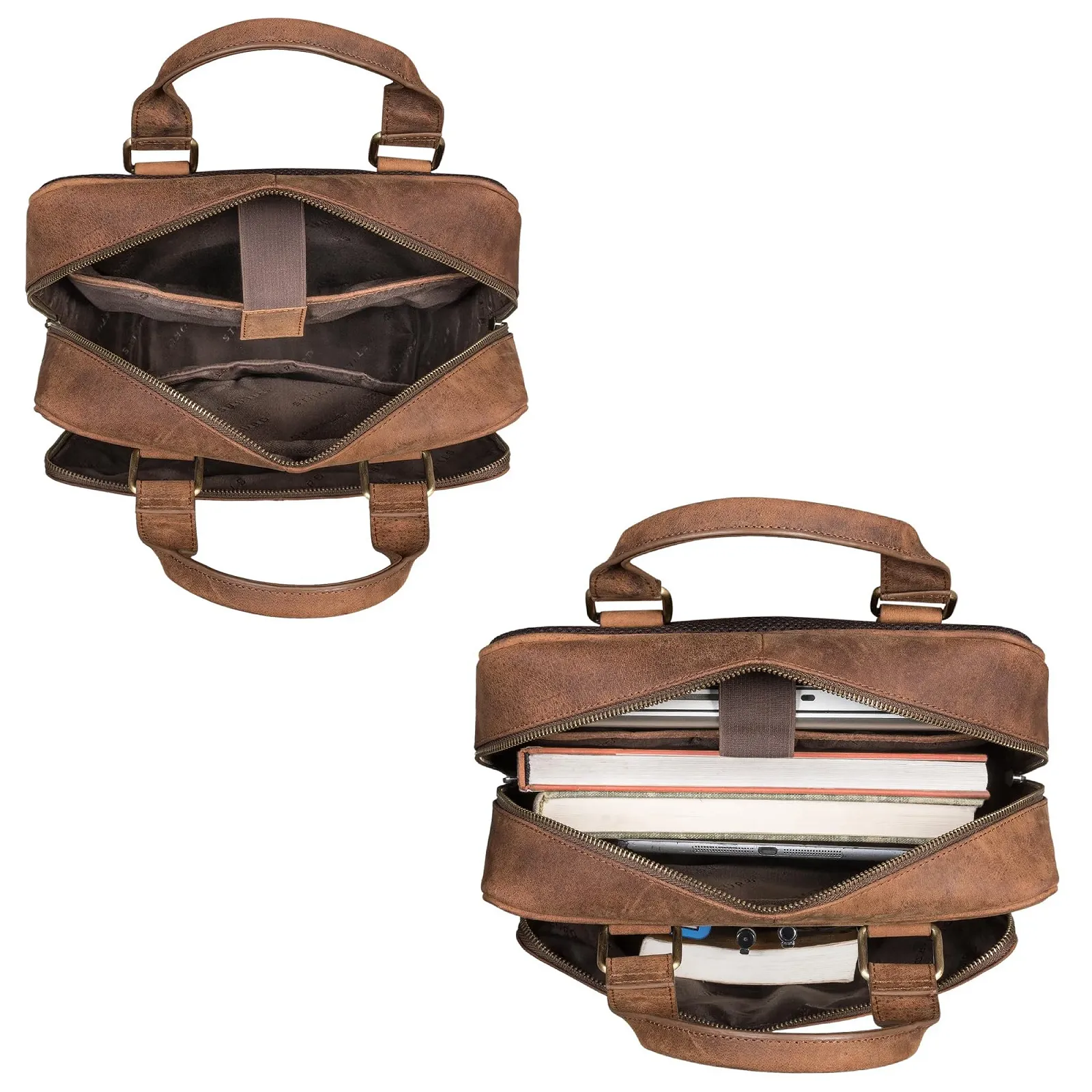 Рюкзак для ноутбука STILORD Ingo 15.6" Кожаный Avani - Brown, фото №5