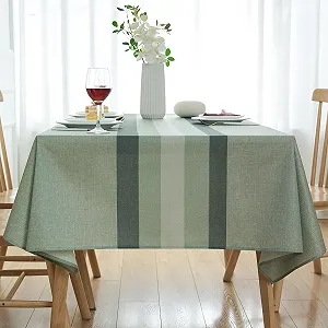 Скатертина Прямокутна смугаста Modern Green 200 x 140 см - Фото 1