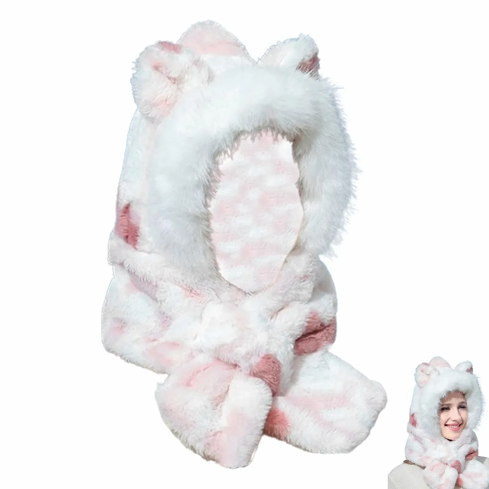 Зимова шапка з капюшоном, фото №8