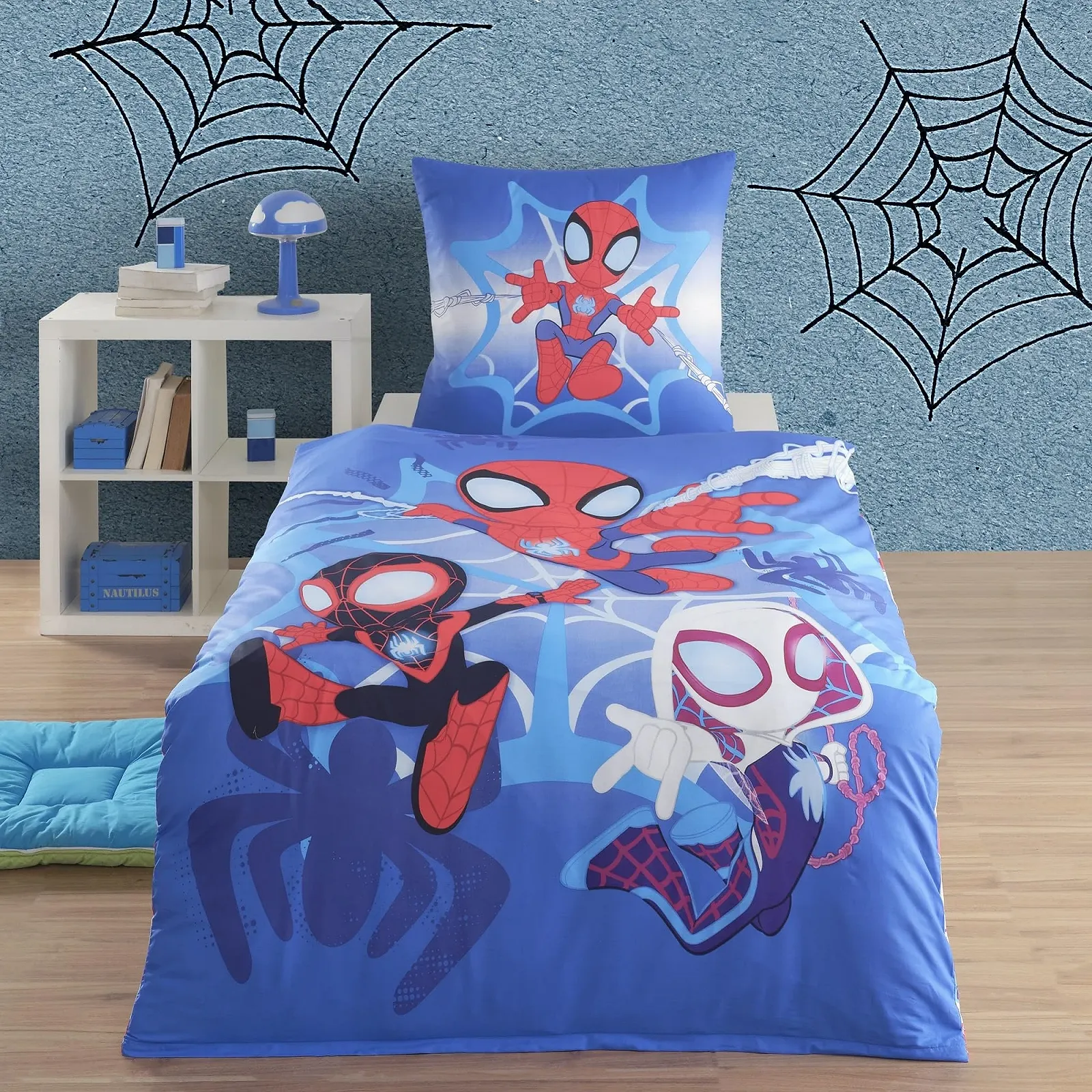 Комплект постельної білизни Familando Spidey двосторонній 135 x 200 см 100% бавовна багатоколірний, фото №5