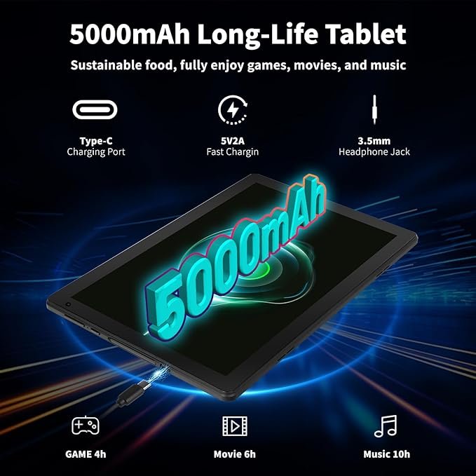 Планшет 10.4" Freeski C12 3+13/128GB 8 ядер Android 14 Чорний, фото №3