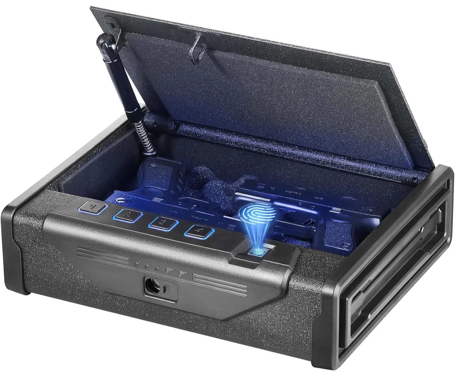 Биометрический сейф для пистолетов VEVOR SS-SQH01 Black, фото №1 Биометрический сейф для пистолетов VEVOR SS-SQH01 Black, фото №1