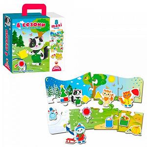 Пазлы с липучками 4 сезона укр [tsi55974-TSI] - Фото 1