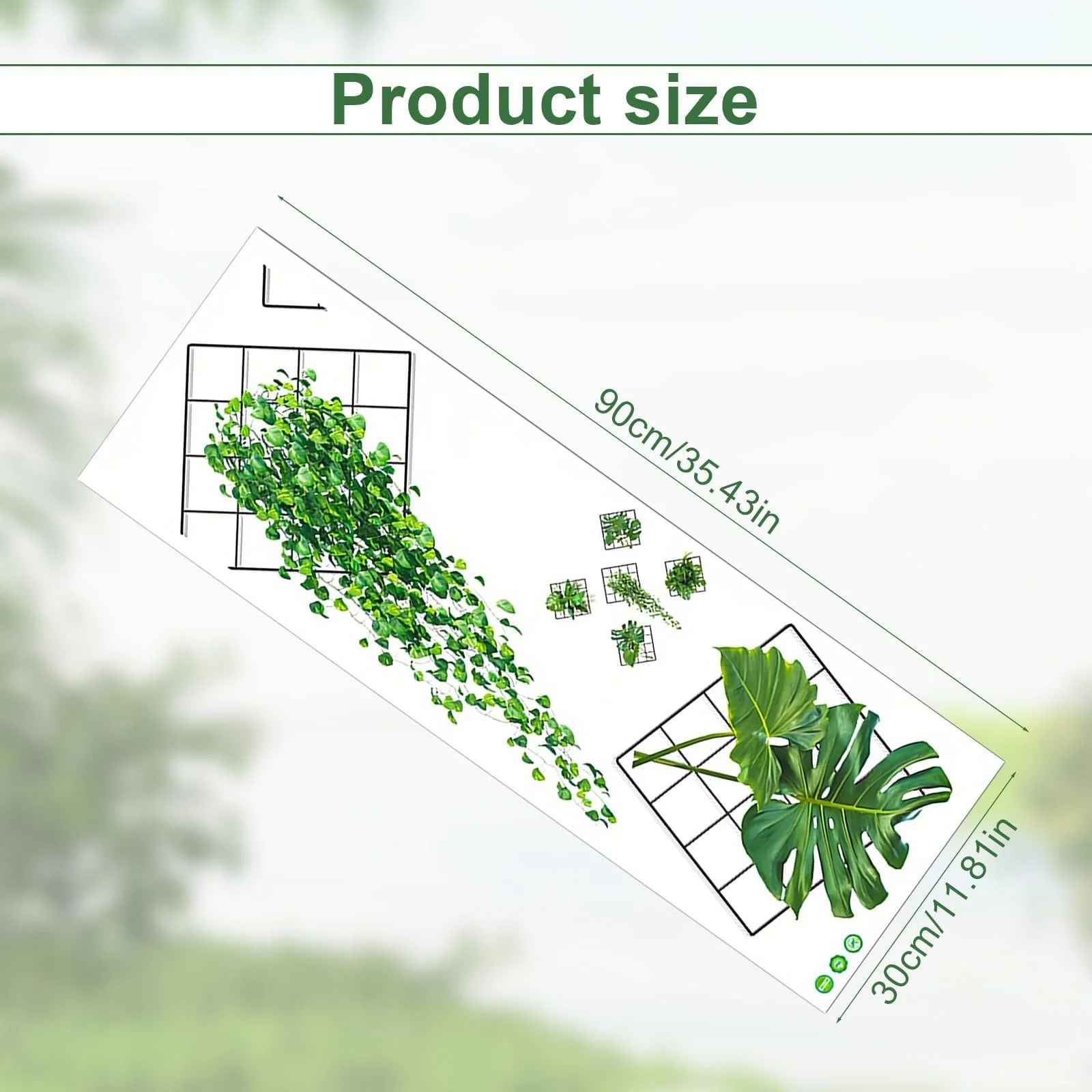 Наклейка на стіну HASLED Plant Design 3D Effect PVC 2 шт. 6 візерунків, фото №2