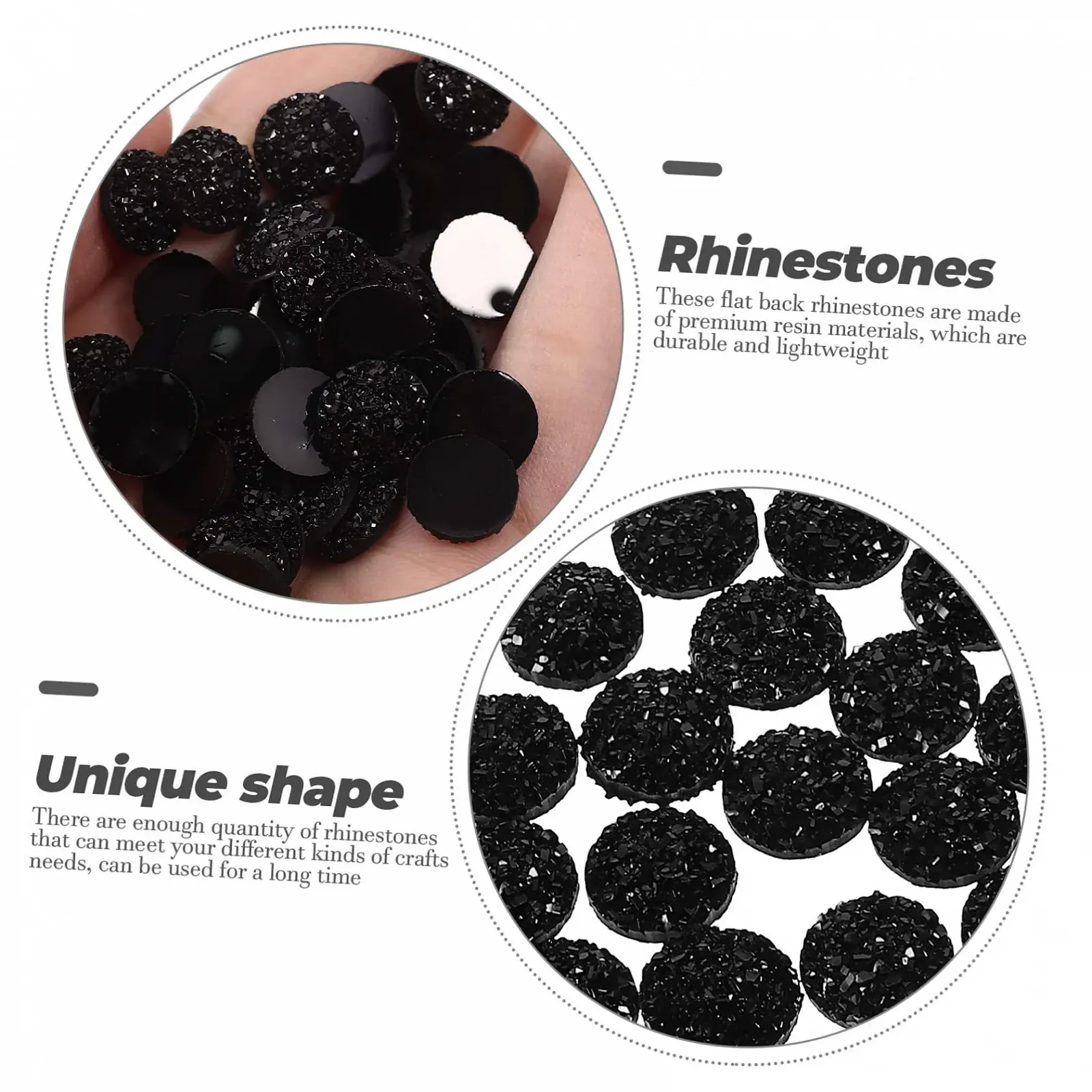 Стрази DECHOUS 500 шт. для ювелірних виробів, ґудзиків, бісеру, смоли, фото №3