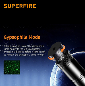 Фонарик лазерный аккумуляторный J02 SuperFire 200mAh synthetic.ua - Фото 1