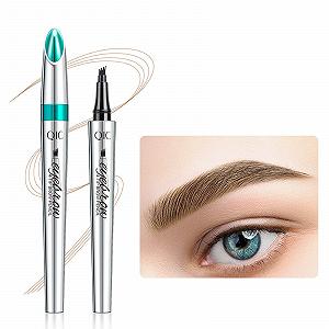 Олівець 4-Poin Pencil Рідкий Колір Водостійкий Microblading Ink Fork Tip 3D Додаток для макіяжу Аплікатор для татуювання Захист від розмазування Microbblade Маркер для брів Світло-коричневий - Фото 1