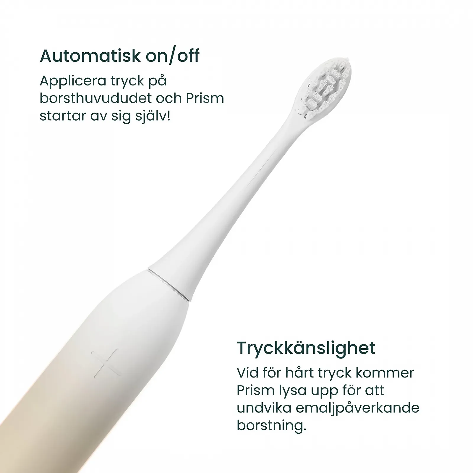 Электрическая звуковая зубная щетка Be Lucent Prism Sonic автоматическое включение/выключение, таймер, 3 режима, датчик давления, 60 дней автономной работы Кремовая ваниль, фото №5