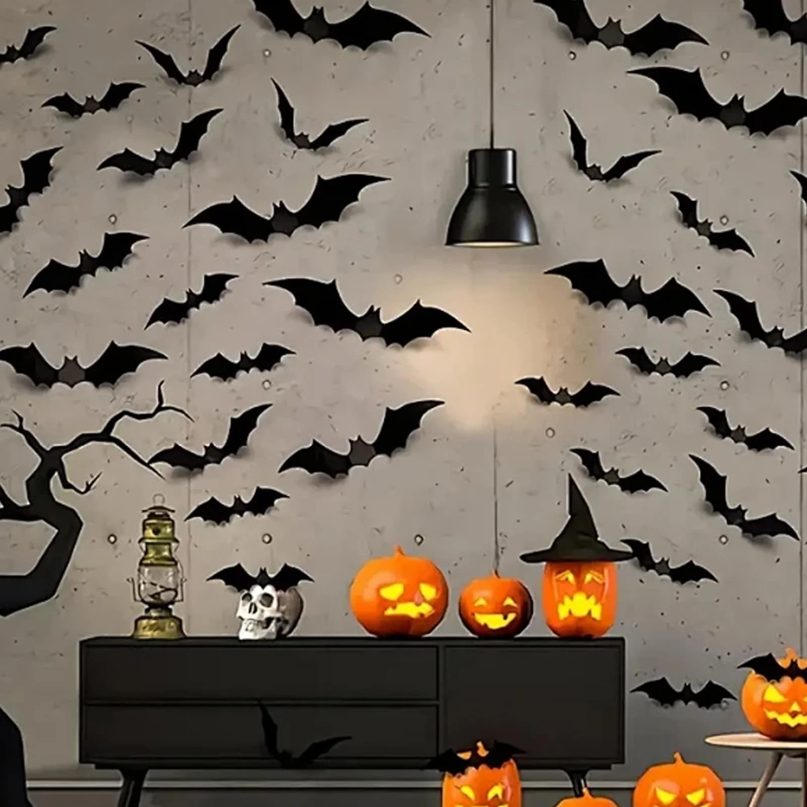 Набір наклейок на стіну Halloween Bats 3D LED 24 Pack Purple, фото №7 Набір наклейок на стіну Halloween Bats 3D LED 24 Pack Purple, фото №7