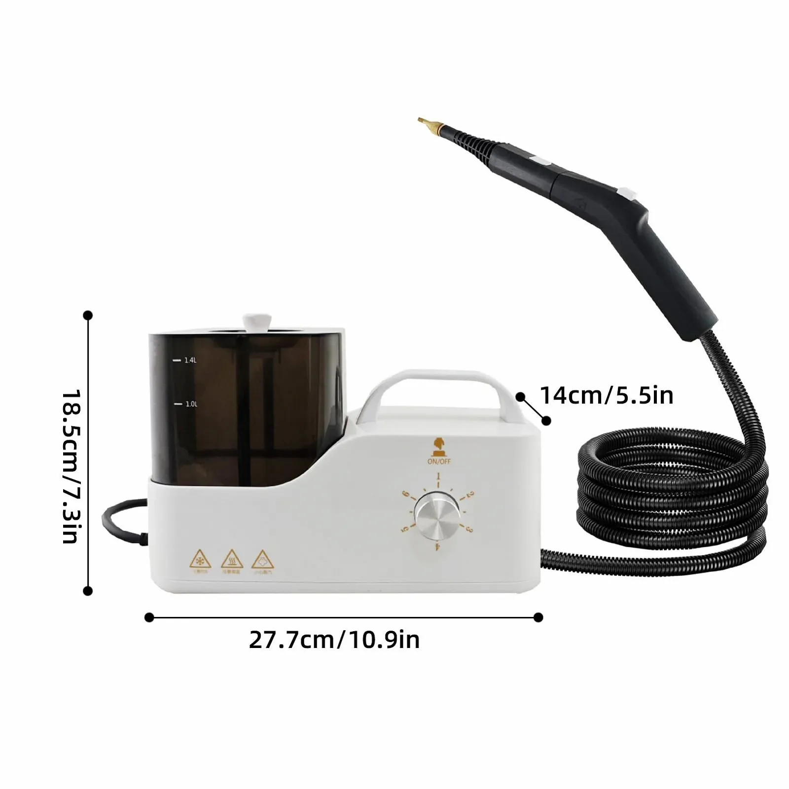 Пароочисник портативний 2600W 3.5 Bar 100 °C 6 рівнів потужності з резервуаром 1.4L, фото №2