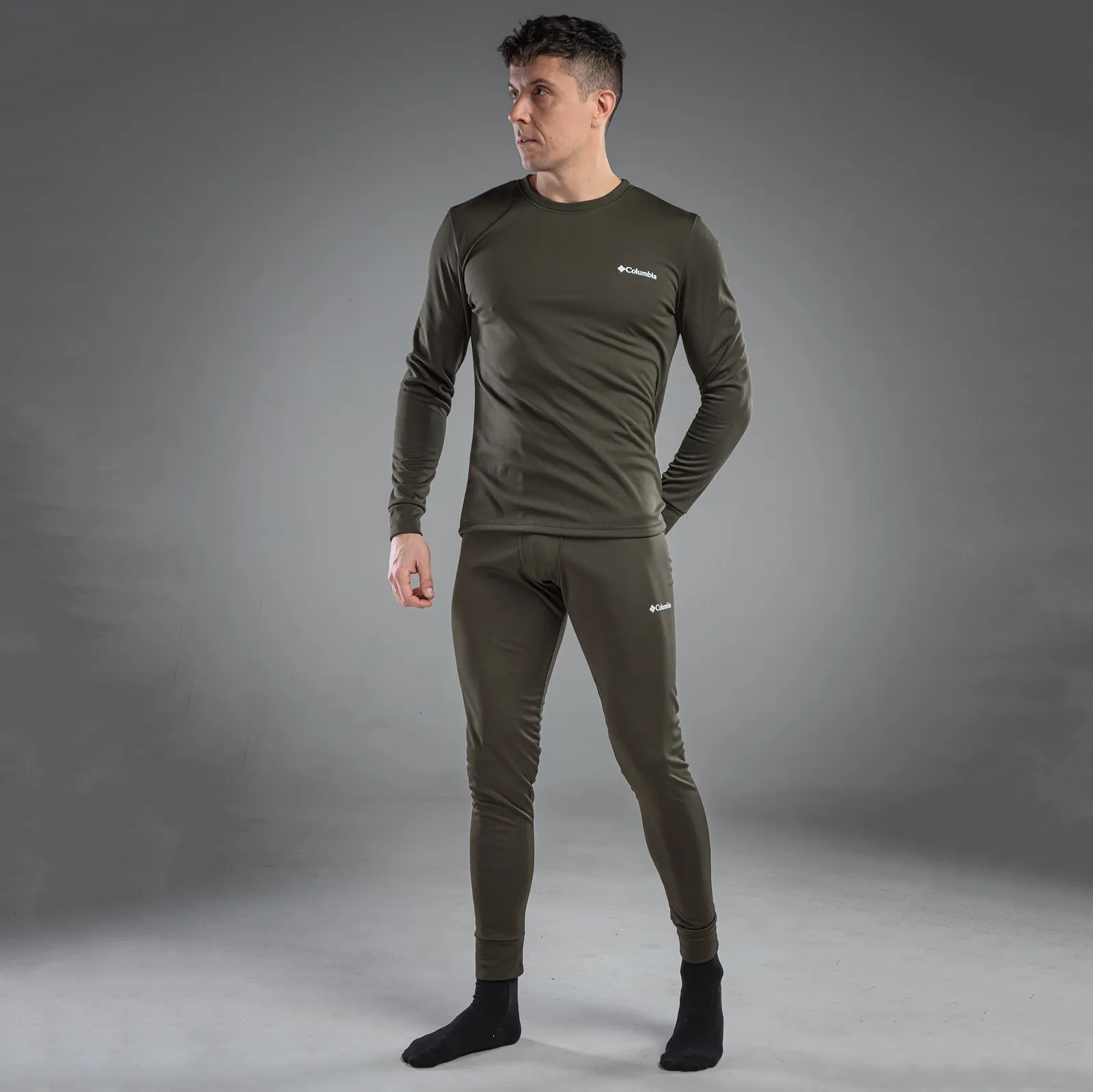 Чоловіча термобілизна Columbia хакі комплект зимовий на флісі, фото №5 Чоловіча термобілизна Columbia хакі комплект зимовий на флісі, фото №5